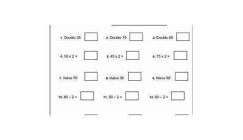 Doubling and Halving Multiples of 5 Multiplication Maths Worksheets For