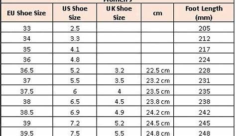 shimano shoe size chart