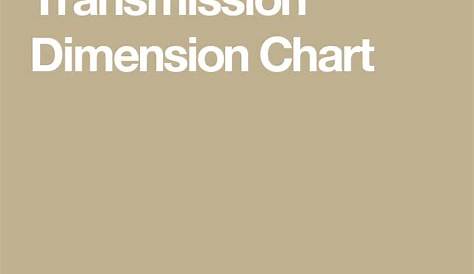 Transmission Dimension Chart | Transmission, Chart, Automatic transmission