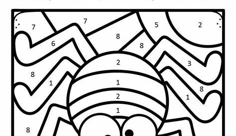 halloween color by number printables