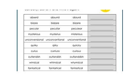 spelling worksheets for grade 5