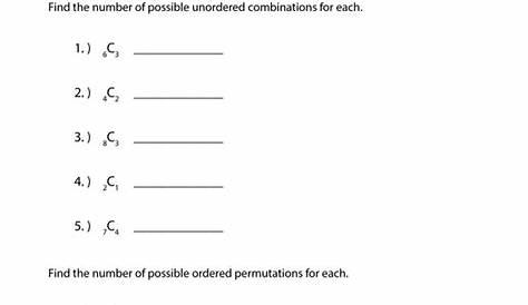 permutations worksheets with answers