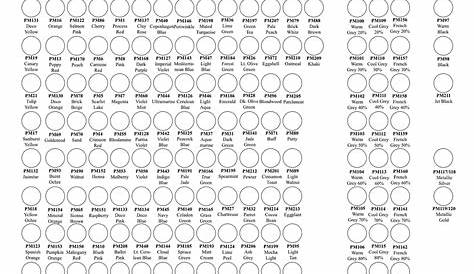 Copic Blank Color Chart Coloring Pages