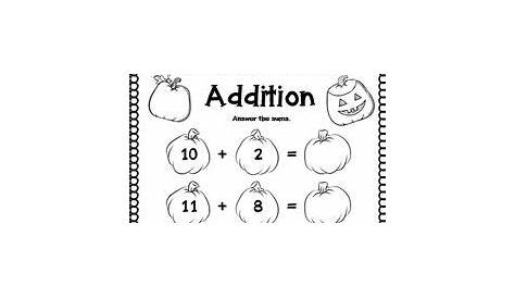 Halloween Math Worksheets for First Grade