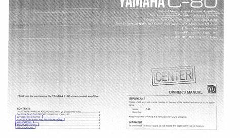 yamaha avc 70 owner's manual