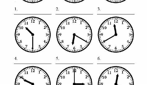 Telling the Time Worksheet