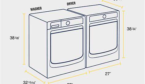 washer dryer sizes chart