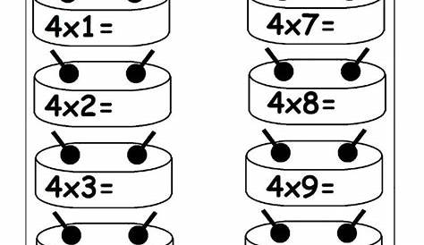 4 Times Table Worksheets Multiplication | Times tables worksheets, Math