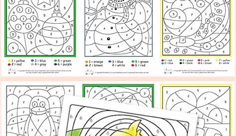 Free Printable Color by Number Worksheets - Itsy Bitsy Fun