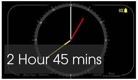 2 Hour 45 Minutes - Analog Clock Timer & Alarm - 1080p - Countdown