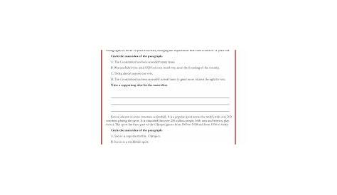 Printable Main Idea Worksheets 6th Grade - Thekidsworksheet