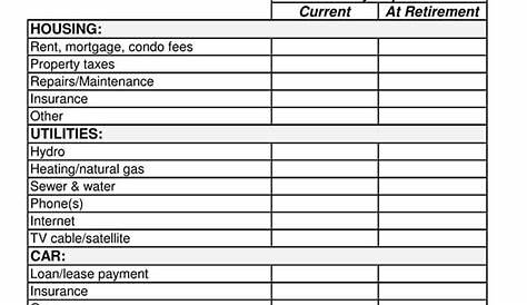 How to Plan a Retirement Budget (Free Worksheets) Excel | PDF