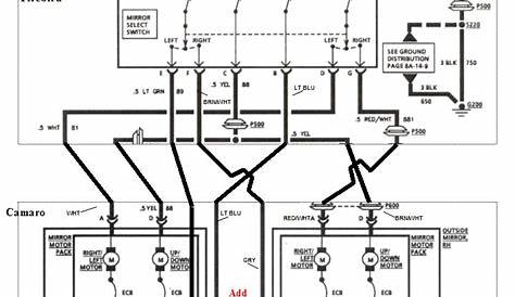 Need power mirror control wiring diagram for 94 t/a and 99 z28