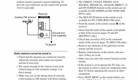Troubleshooting (continued) | Sony STR-K840P User Manual | Page 50 / 56