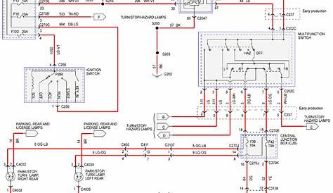 Ford: wiring diagram..150 -05..Turn signal switch