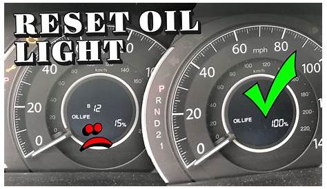 Honda CRV Oil life light Reset - Quick and Easy - YouTube