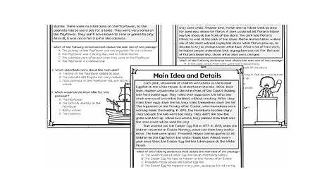 identify the main idea and supporting details worksheets