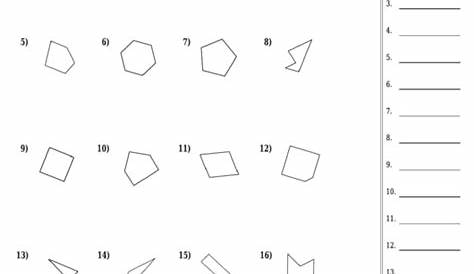 identifying quadrilaterals worksheets answer key