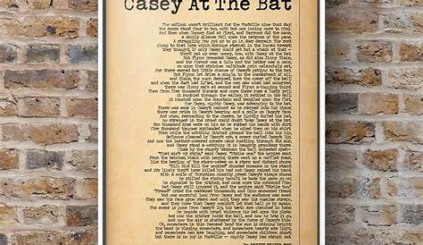 Casey At The Bat Poem Printable - Printable Word Searches