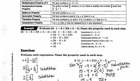 glencoe algebra 1 worksheet answers