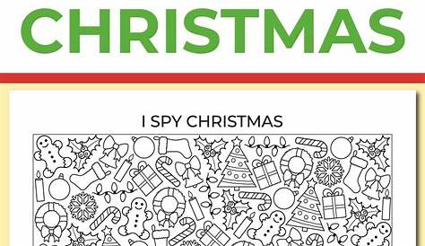 Free printable I spy Christmas game | Christmas games for kids, Free