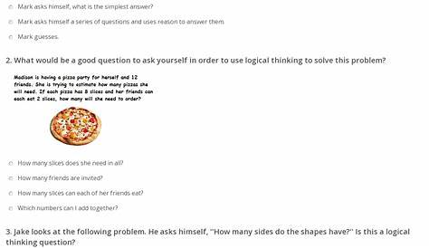logical reasoning worksheet