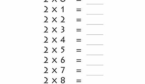 math times table worksheets