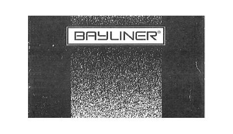 bayliner 1991 rendezvous owner manual