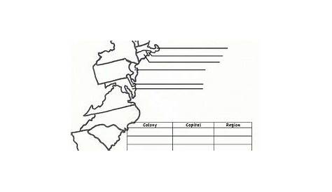 33 Blank Map Of The Thirteen Colonies - Maps Database Source