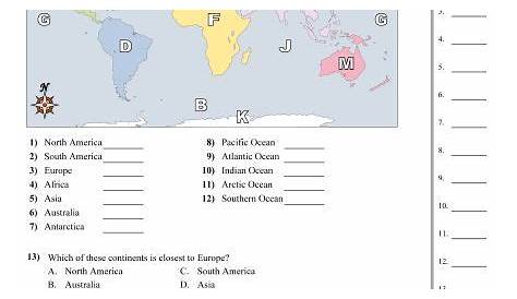 geography worksheets