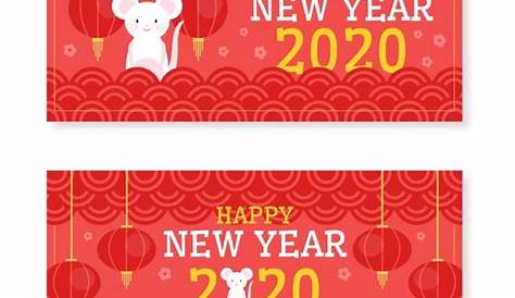 Free Vector | Chinese new year banners in flat design
