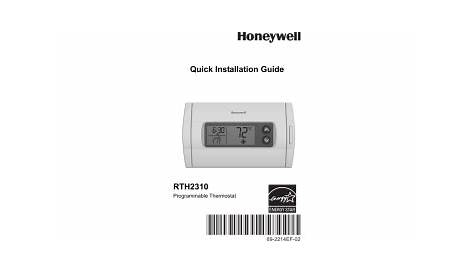 Honeywell RTH2310 Thermostat User manual | Manualzz