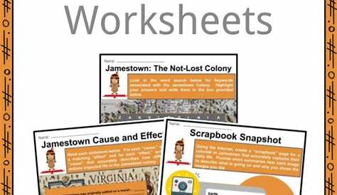 Colonial America: Jamestown Worksheets | 99Worksheets