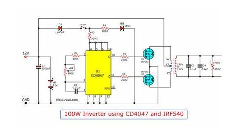 cd4017 inverter circuit diagram