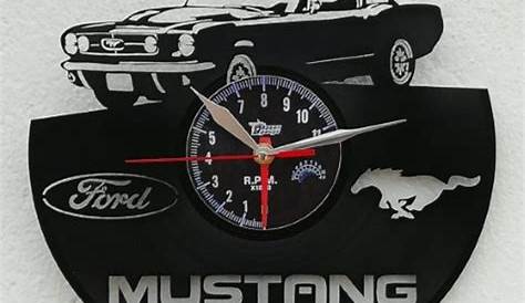 Ford Mustang vinyl disc wall clock | Etsy