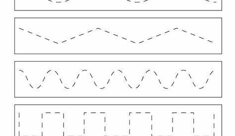 worksheet for kindergarten tracing lines