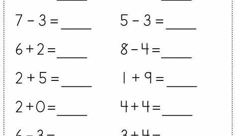 adding and subtracting within 5 worksheets