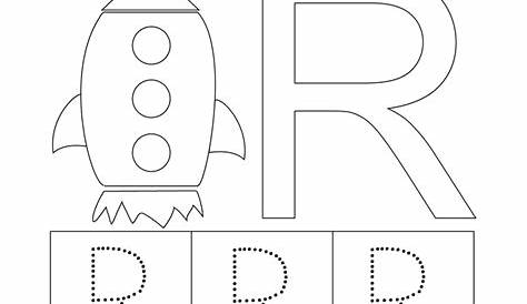 Uppercase Letter R Coloring Page - Twisty Noodle