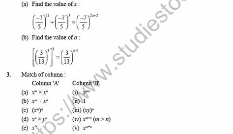 exponents and powers worksheet pdf