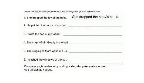 42 Possessive Nouns Worksheets 4th Grade | Nouns worksheet, Possessive