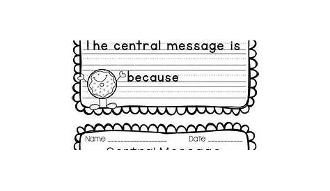 Identifying the Central Message Worksheets Pack by Fresh and Fancy Teaching