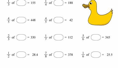 fraction worksheet for first grade