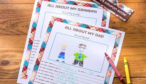 printable all about my dad worksheet