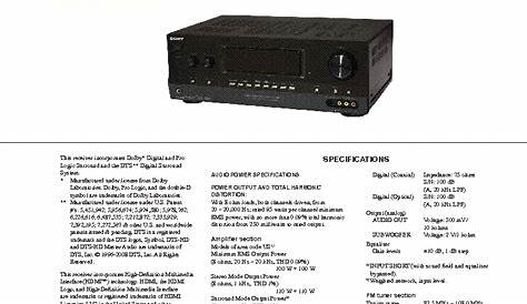 SONY STR-DH810 VER-1.0 SM Service Manual download, schematics, eeprom