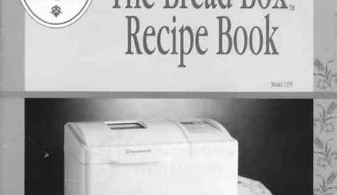 toastmaster bread box manual