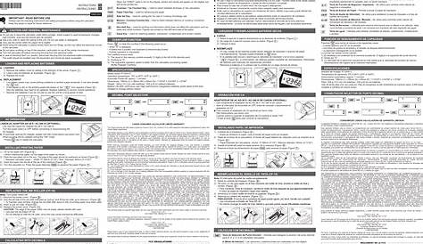 Canon P1 DHV 3 (USA HWB) Front Instructions