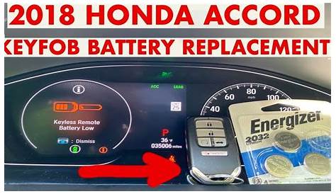 honda accord key battery low