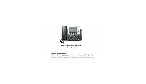 Cisco 7962G - Unified IP Phone VoIP Manuals | ManualsLib