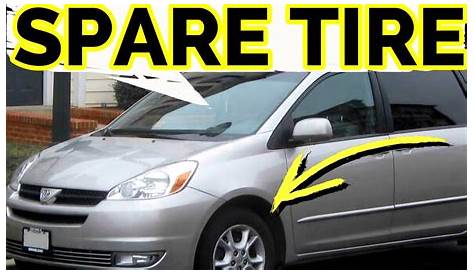 HOW TO REMOVE SPARE TIRE TOYOTA SIENNA REMOVAL, LOCATION (STEP BY STEP
