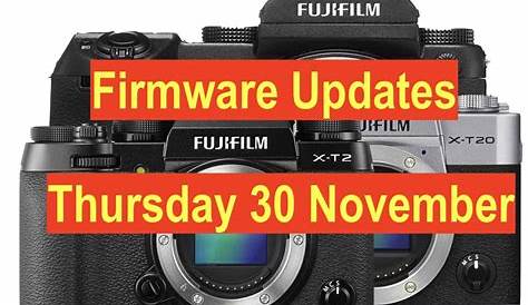 Fujifilm X-T2, X-T20 and GFX 50S Firmware Update on Thursday, November